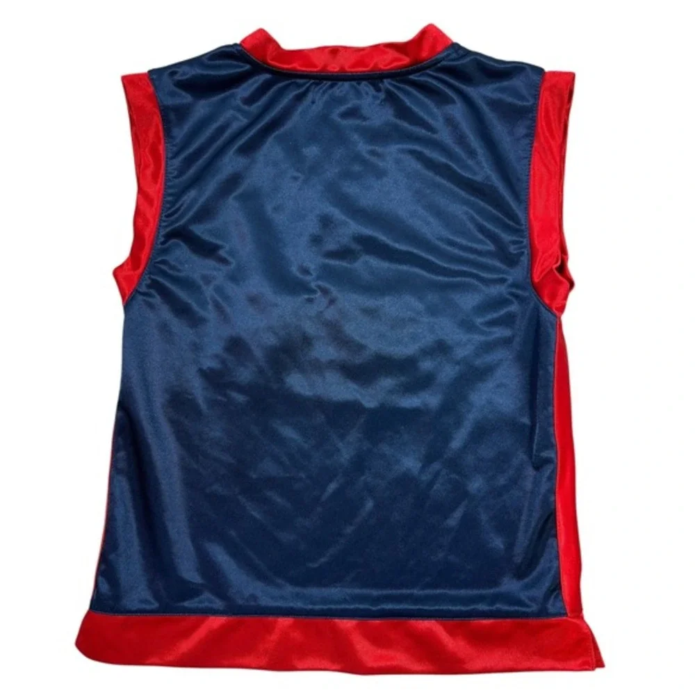 Nike‎ Cleveland Indians Vtg Y2K Jersey Youth 5 Navy Red Sleeveless Embroidered